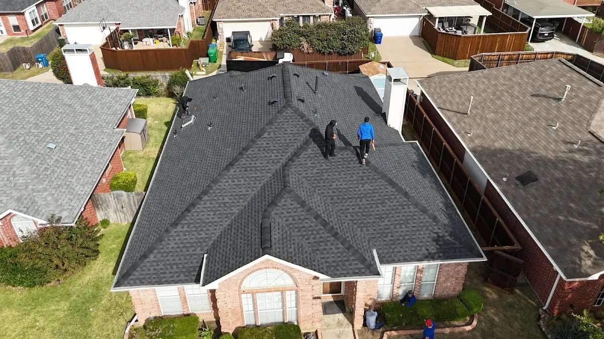 Slate & Tile Roof Repair work in progress on a Roselle property